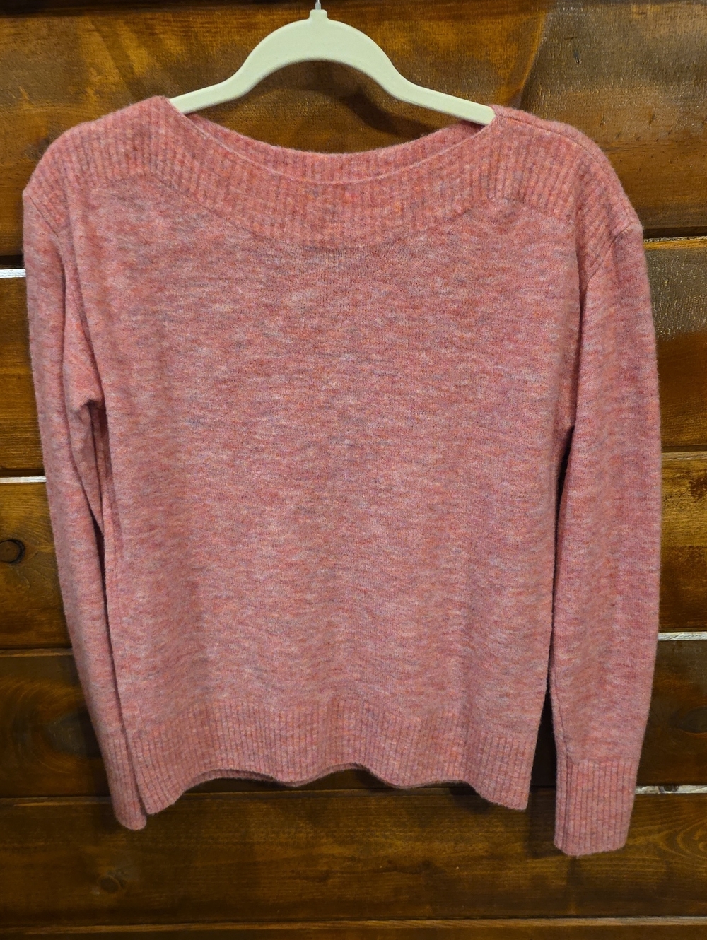 Banana Republic Heathered Pink Crewneck Sweater